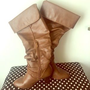 Rampage Brown Knee Boots Ellesandra 6.5 GUC